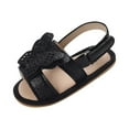 thumbnail image 1 of Umfun Toddler Baby Girls Boys Baby Shoes Soft Sole Non Slip Baby Toddler Sandals Black 0-3 Months, 1 of 5