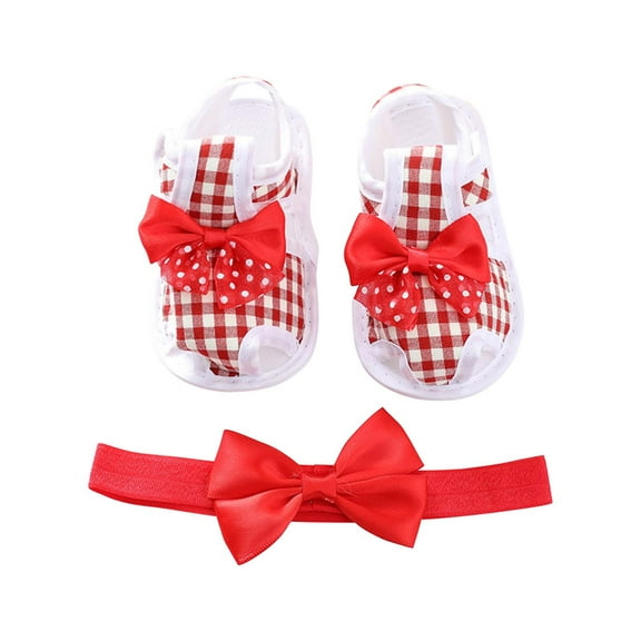 Umfun Toddler Baby Girls Boys Baby Shoes Soft Sole Non Slip Baby Toddler Sandals Red 12-15 Months