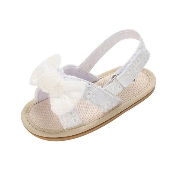 Umfun Toddler Baby Girls Boys Baby Shoes Soft Sole Non Slip Baby Toddler Sandals White 12-15 Months