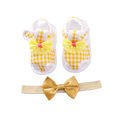 thumbnail image 1 of Umfun Toddler Baby Girls Boys Baby Shoes Soft Sole Non Slip Baby Toddler Sandals Yellow 6-9 Months, 1 of 5