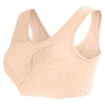 thumbnail image 1 of Umfun Women's Contrast Trim Front Button Bra - Wide Strap Full Coverage Wireless Crop Top with Scalloped Neckline for Comfortable Everyday Wear, 1 of 7