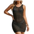 thumbnail image 1 of Umfun Women's Crochet Mesh Cover Up Dress - Sleeveless Bodycon Tank Style for Swimwear, Beach & Poolside Ready, 1 of 8