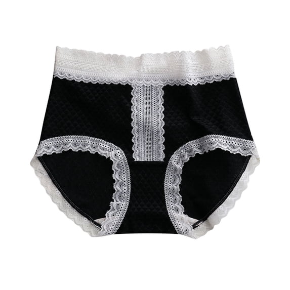 Umfun Panties for Women High Waist Lace Trim Briefs - Soft with Contrast Lace Detail for Elegant Everyday Comfort