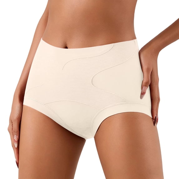 Umfun Panties for Women High Waist Seamless Shaping Briefs - Tummy Control Compression Panties with Contour Stitching for Postpartum & Daily Support