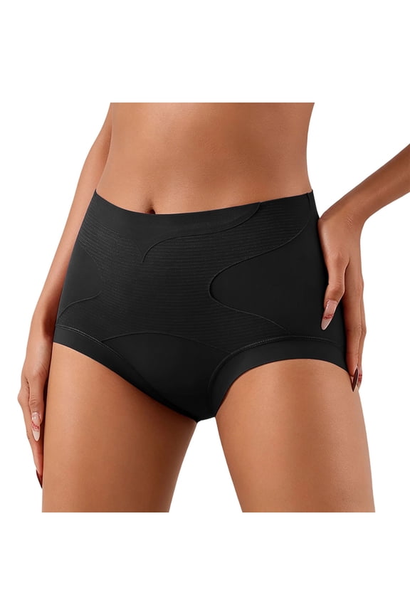 Women's High Waist Seamless Shaping Briefs - Tummy Control Compression Panties with Contour Stitching for Postpartum & Daily Support