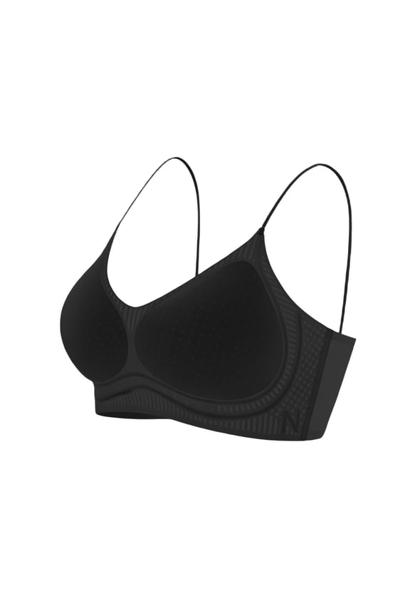 Women's Invisible Seamless Bra with Thin Straps - Deep V-Neck Bandeau with Natural Shaping & Light Support for Plunging Necklines & Daily Wear