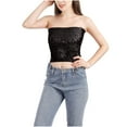 thumbnail image 1 of Umfun Women's Scene-Stealing Sequin Tube Top - Sparkly Glitter Crop Top, Dazzling Strapless Bandeau for Night Out, Rave & Daily Wear, 1 of 9