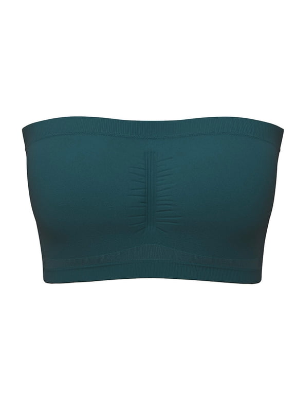 Women's Seamless Bandeau Tube Top - Stretch Knit Strapless Crop Top, Soft Breathable Underwear Layer for Summer Daily Layering