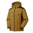 thumbnail image 1 of Umfun Women's Ski Jacket Waterproof Winter Jacket Windproof Warm Fleece Hooded Snowboard Mountain Snow Coat Brown 5XL, 1 of 2