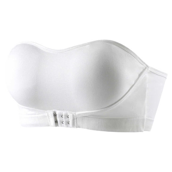 Umfun Women's Smooth Wirefree Strapless Tube Top - Underwire Free Bandeau with Side Panel Support, Comfortable Stretch Crop Top for All Day Wear