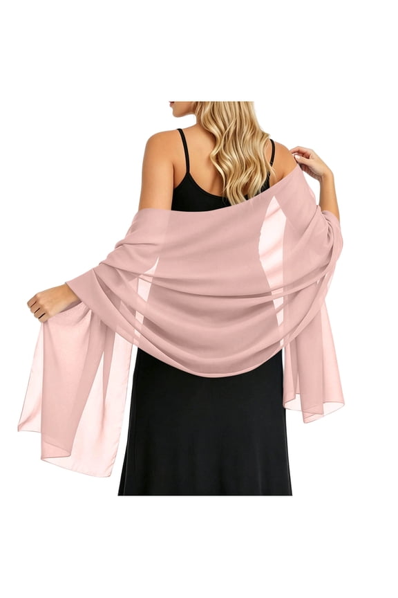 Women's Soft Sheer Shawl Wrap Scarf - Versatile Lightweight Chiffon Shawl for Evening Dress & Beach Outings