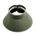 thumbnail image 1 of Umfun Women's Wide Brim Straw Visor, Open-Top Sun Hat with Adjustable Back, Breathable Woven Visor for Beach and Outdoor Activities, 1 of 8