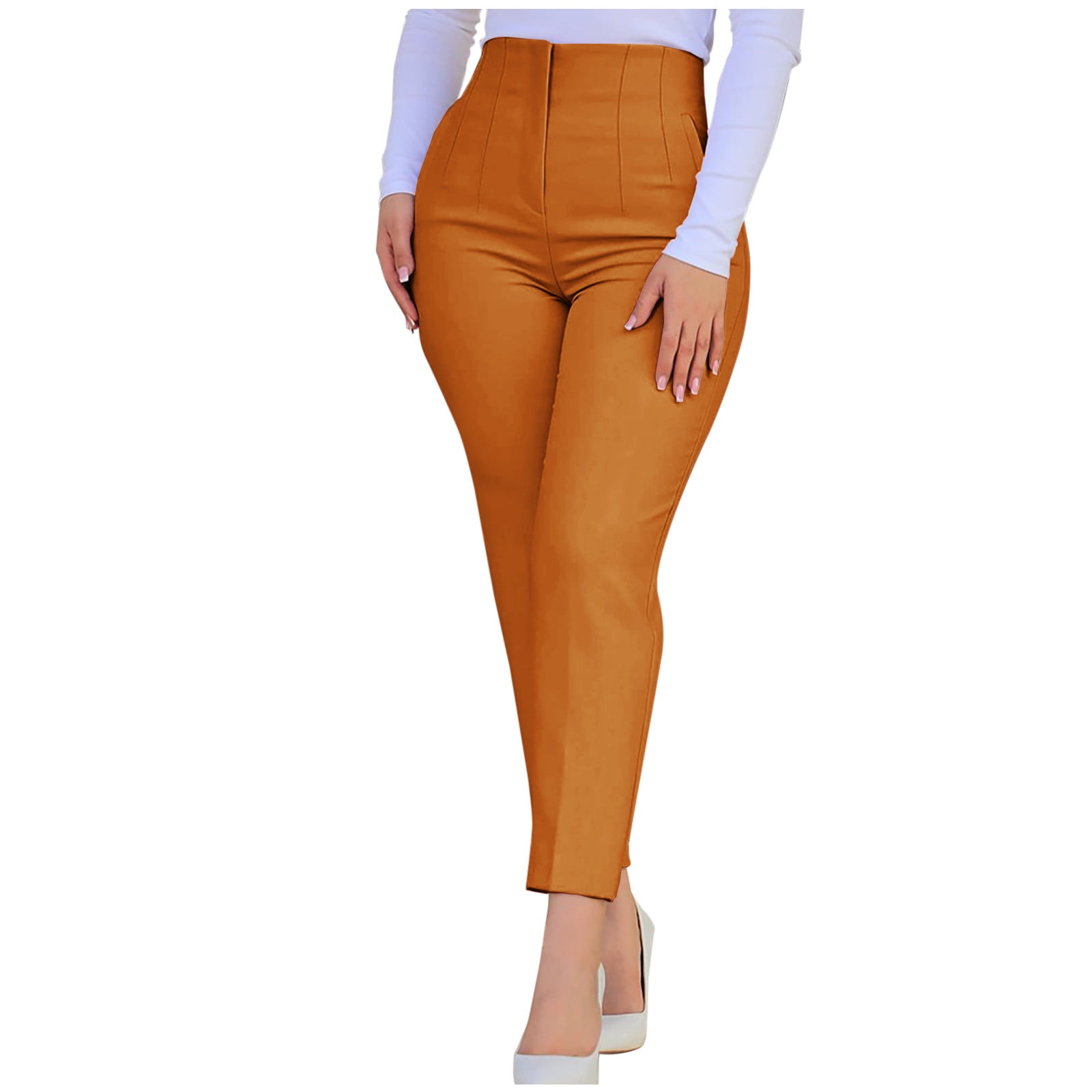 Fashion Spring Summer Women Pencil Pants Elastic High Waist Solid Pocket  Casual Elegant Profession Trousers - AliExpress