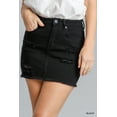 thumbnail image 1 of Umgee Distressed Raw Hem High Waist Denim Skirt, 1 of 2