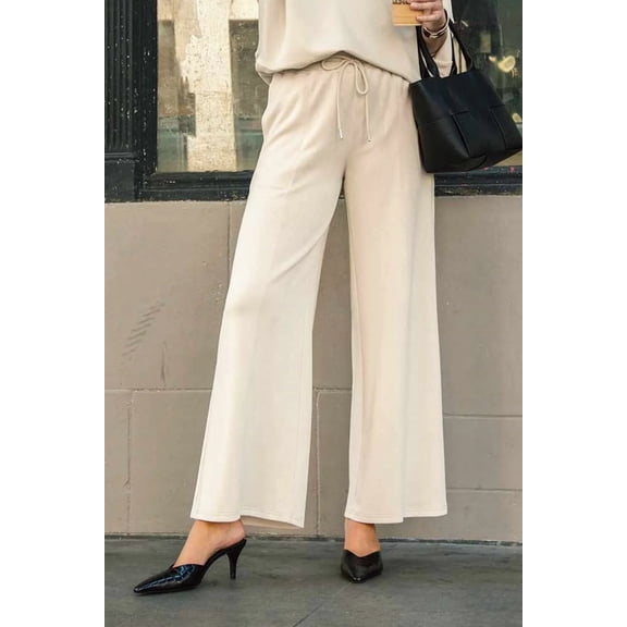 Umgee Full Size Drawstring Wide Leg Pants with Pockets