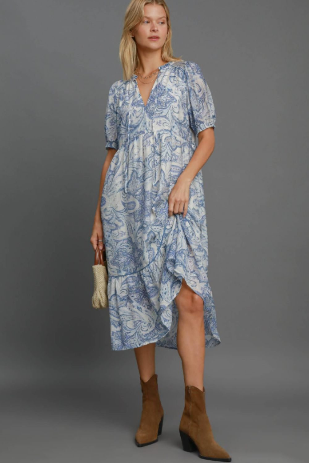 Umgee Full Size Half Sleeve Dolman Sleeved Romper Plus Size