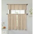thumbnail image 1 of Umid Checker Kitchen Curtain & Tier Set, 1 of 3