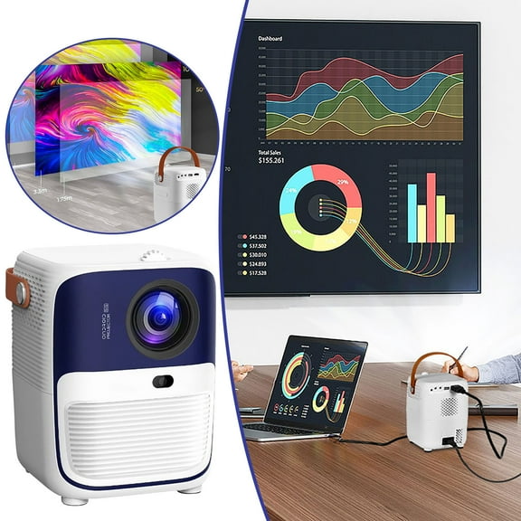 Umiio A010 4K Mini Portable Wireless WiFi Projector for Home Cinema and Outdoor Movie Nights with Screen Mirroring