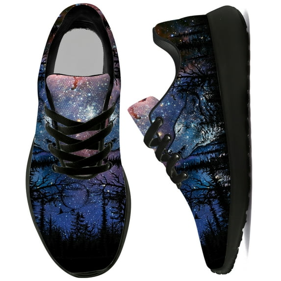 Uminder Mens Athletic Shoes Wolf Sneakers Black Shoes Size 10.5