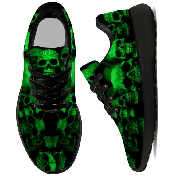 Uminder Mens Fashion Sneakers Skull Shoes Black Shoes Size 13