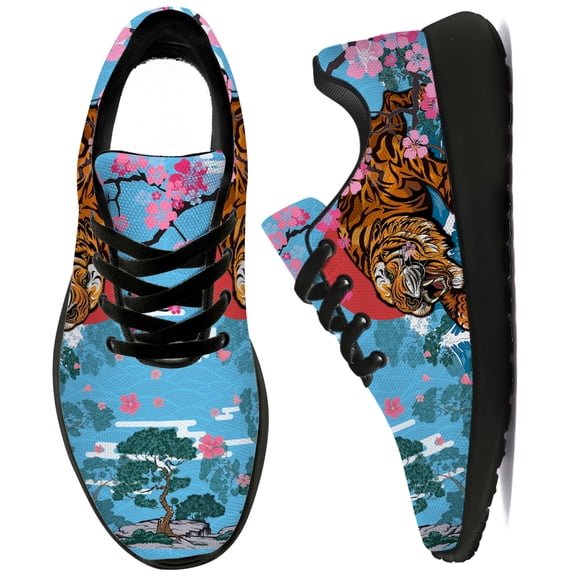 Uminder Mens Fashion Sneakers Tiger Shoes Black Shoes Size 8.5