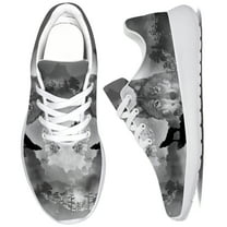 Uminder Mens Tennis Shoes Wolf Sneakers Black Shoes Size 9