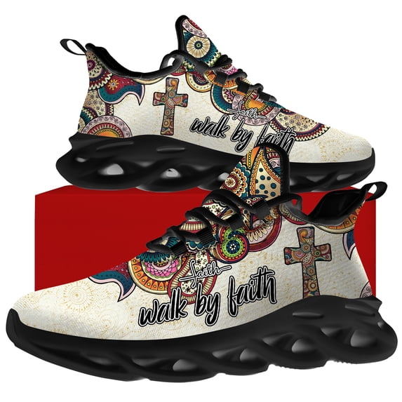 Uminder Mens Walking Shoes Faith Sneakers Black Shoes Size 5
