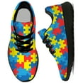 thumbnail image 1 of Uminder Womens Fashion Sneakers Autism Awareness Sneakers Black Shoes Size 8, 1 of 5