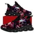 thumbnail image 1 of Uminder Womens Fashion Sneakers Flower Skull Sneakers Black Shoes Size 10, 1 of 5