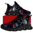thumbnail image 1 of Uminder Womens Running Shoes Flower Skull Sneakers Black Shoes Size 5, 1 of 5