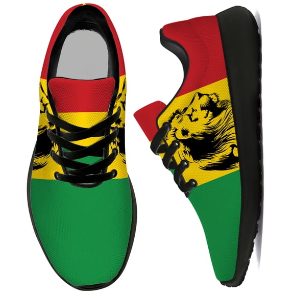 Uminder Womens Running Shoes Rasta Sneakers Black Shoes Size 6