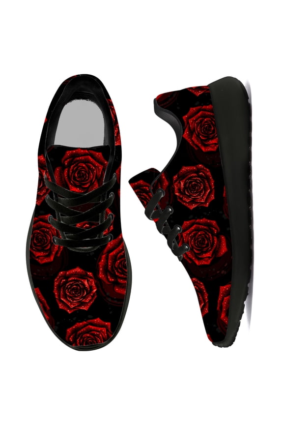 Womens Running Shoes Rose Sneakers Black Shoes Size 11