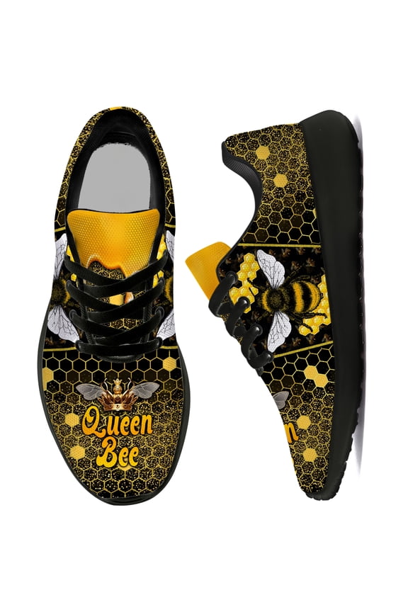 Womens Tennis Shoes Bee Sneakers Black Shoes Size 9.5