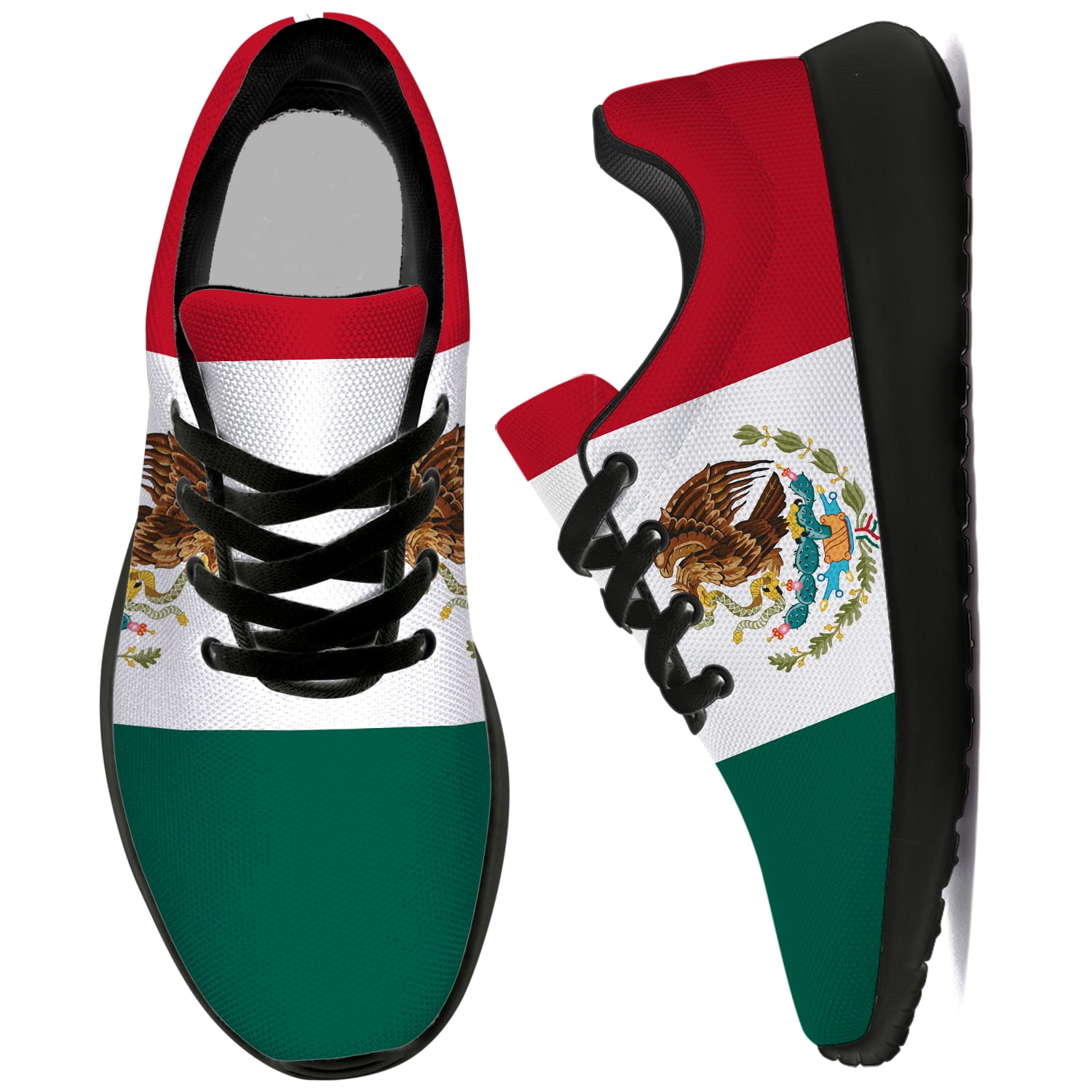 Uminder Womens Tennis Shoes Mexico Flag Sneakers White Shoes Size