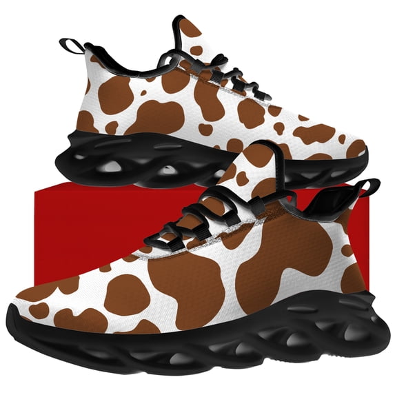Uminder Womens Walking Shoes Cow Sneakers Black Shoes Size 7