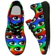 thumbnail image 1 of Uminder Womens Walking Shoes Eyeball Print Sneakers Black Shoes Size 10, 1 of 5