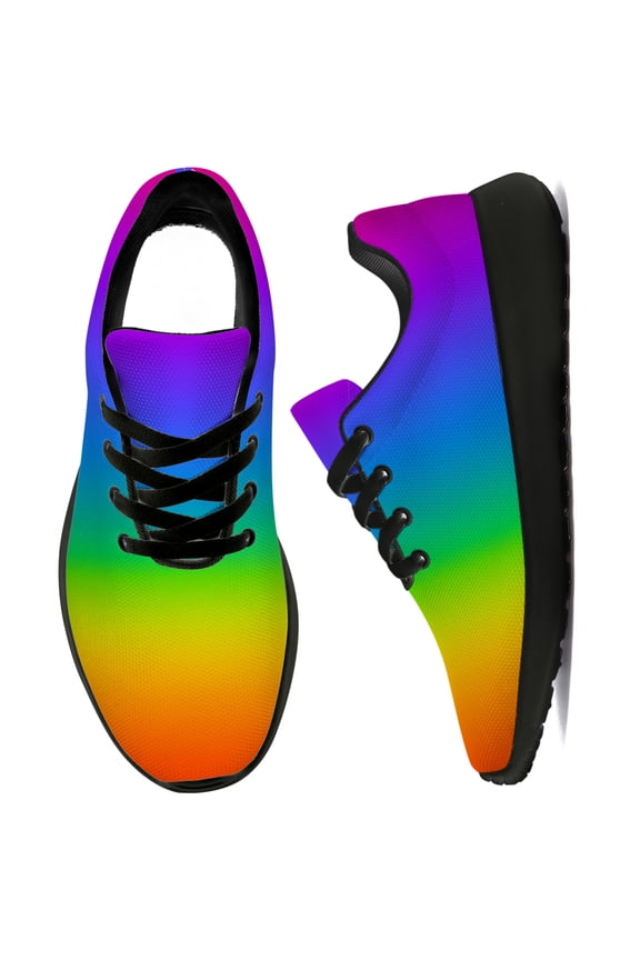 Womens Walking Shoes LGBT Sneakers Black Shoes Size 11.5