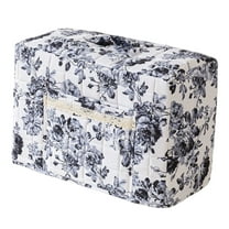 Uminens Sewing Machine Dust Cover, Floral Quilted Sewing Machine Cover with Pocket, Craft Room Sewings Supply Organizer, 17 Inches