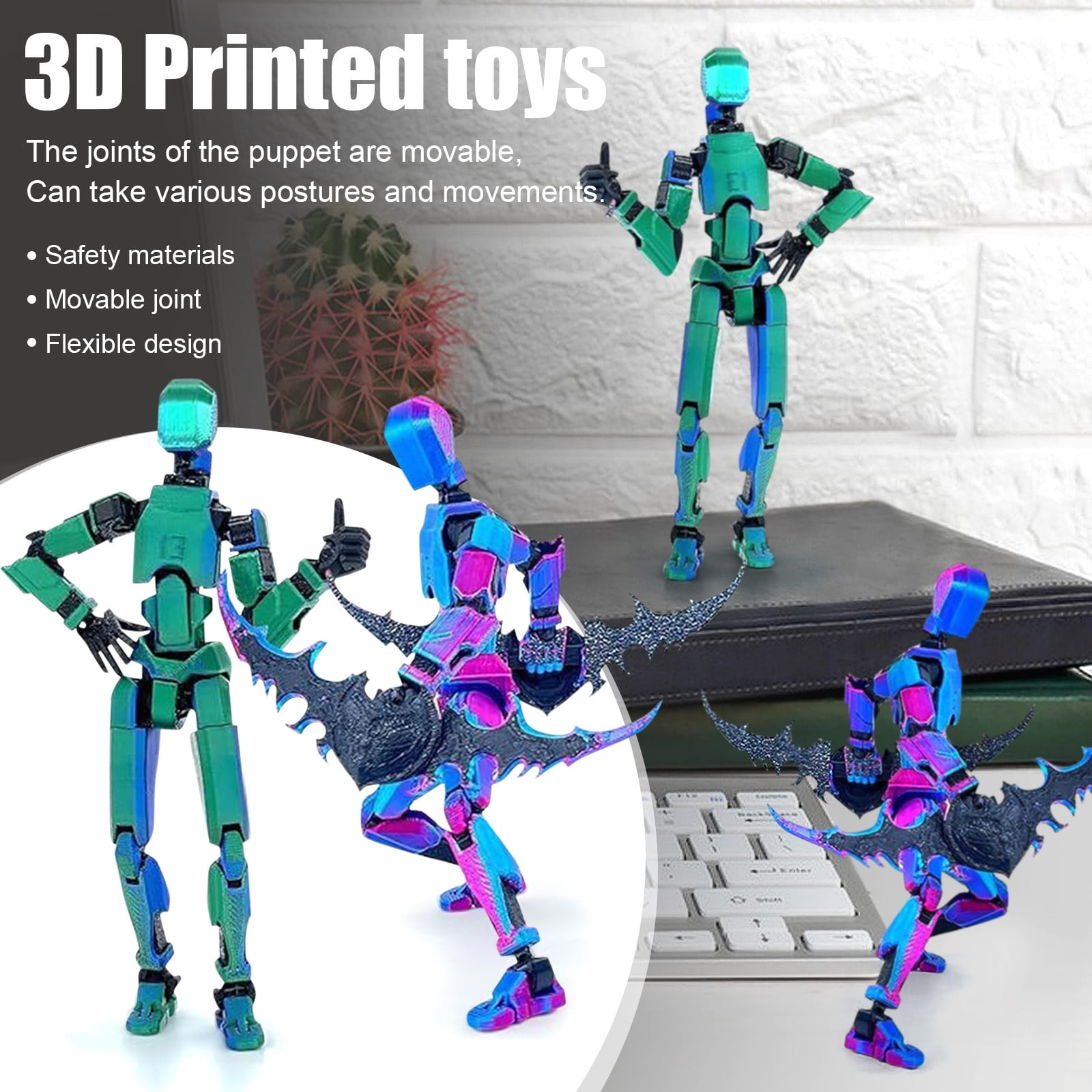 Umitay 2025 New T13 Action Figure Assembly Completed, 3D Printed Human