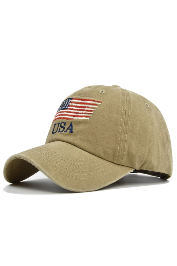 Baseball Hats For Men American Flag Patch Breathable Mesh Classic Baseball Caps Adjust Cotton Running Ball Hats