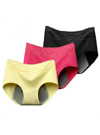 VBARHMQRT Compression Underwear Women Postpartum 3Pc Solid Mesh Breathable  and Comfortable High Waist Peripheral Leak Proof Menstrual Pants Womens  Panties Thong Bulk Cotton 