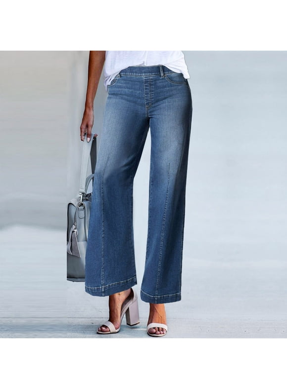 0401~stretch denim BELL BOTTOM cropped jeans