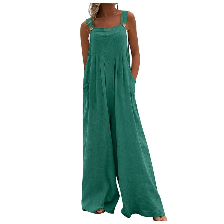 Fashion casual loose solid color jumpsuits outlet