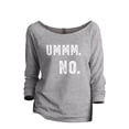 thumbnail image 1 of Ummm NO Women's Fashion Slouchy 3/4 Sleeves Raglan Lightweight Sweatshirt Sport Grey 2X-Large, 1 of 3