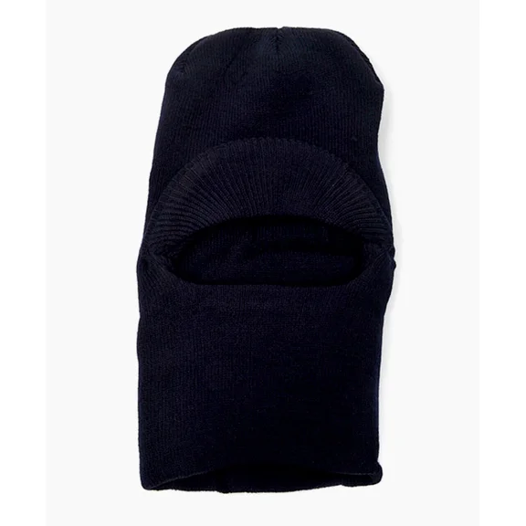 Umo Lorenzo Italy Balaclava One Hole Open Face Knit Face Ski Mask W Visor Black