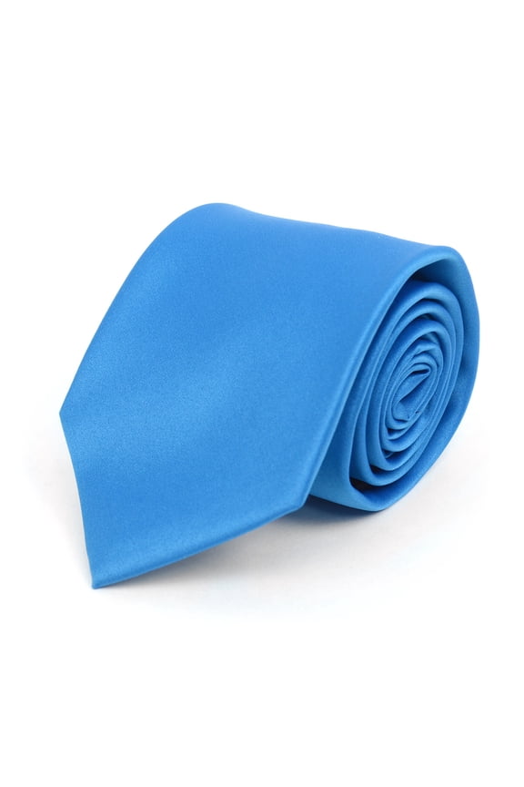 Ties for Men Classic Necktie Solid Color Smooth Satin Finish