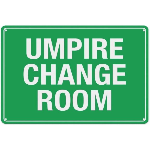Umpire Change Room Sign 8"x12", Aluminum Tin Warning Signs for Home Outdoor Garden, Weatherproof Directional Sign for Sports Facility