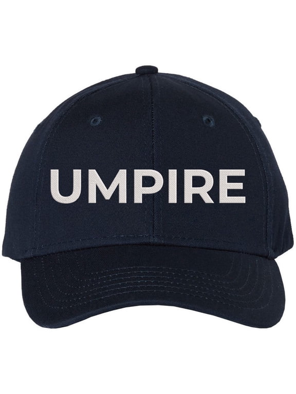 Umpire Embroidered Baseball Cap | Adjustable Cotton Cap for Coaches, Referees & Sports Officials with Hook and Loop Closure