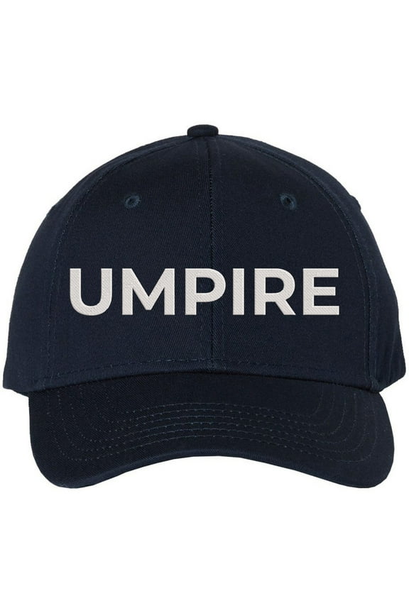 Umpire Embroidered Baseball Cap | Adjustable Cotton Cap for Coaches, Referees & Sports Officials with Hook and Loop Closure