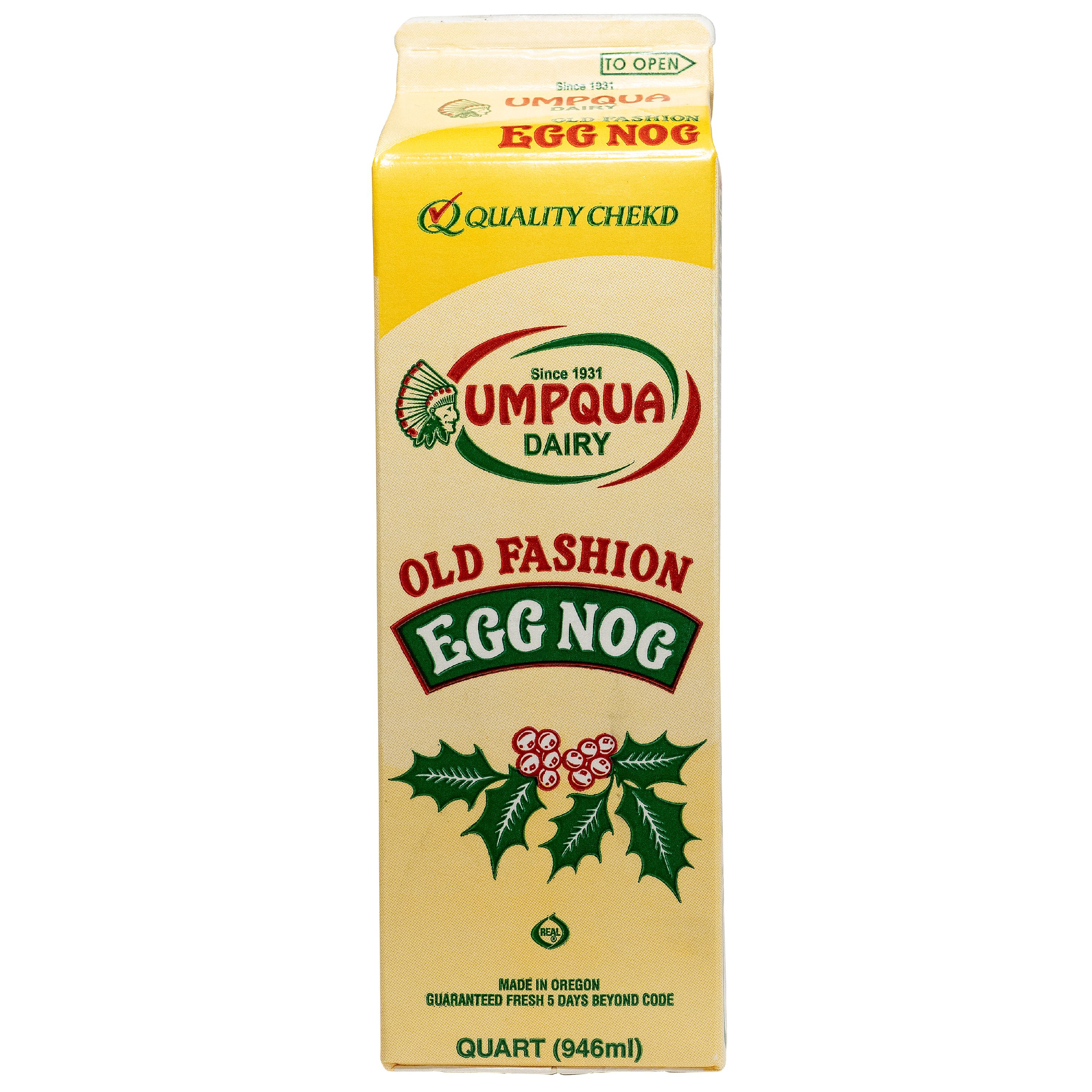 Umpqua Dairy Premium Egg Nog, Quart